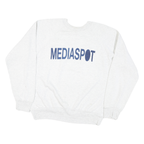ONEITA Mens Grey Pullover Crew Neck Sweatshirt XL Media Spot Print
