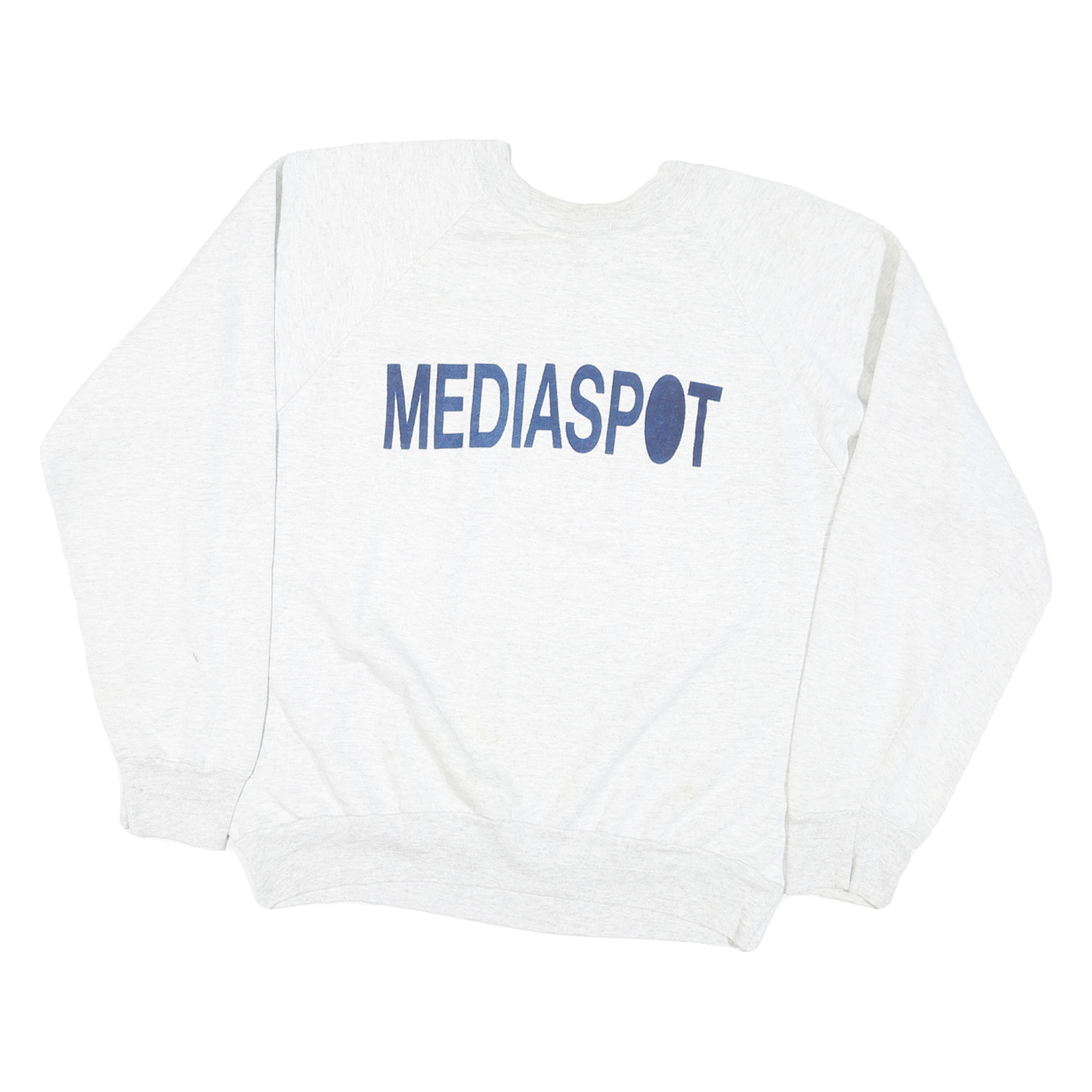 ONEITA Mens Grey Pullover Crew Neck Sweatshirt XL Media Spot Print