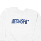 ONEITA Mens Grey Pullover Crew Neck Sweatshirt XL Media Spot Print