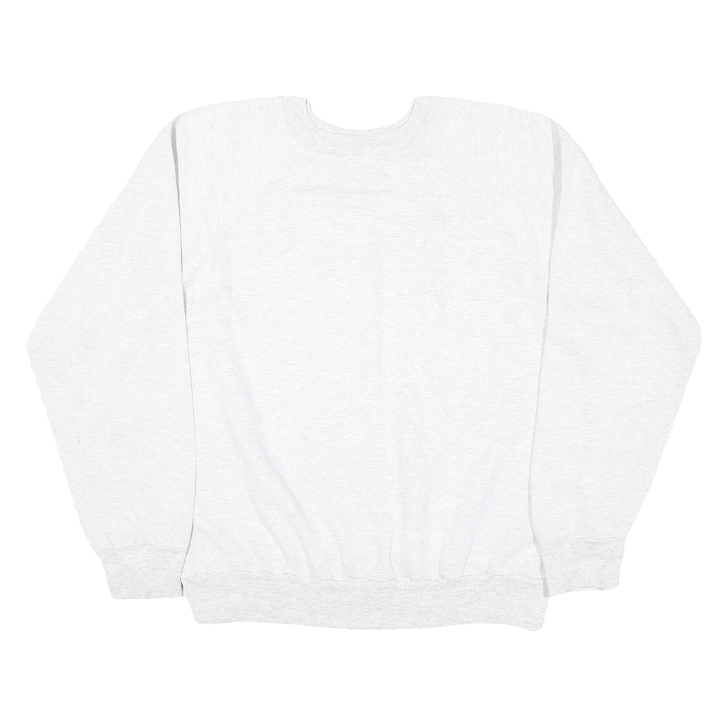 ONEITA Mens Grey Pullover Crew Neck Sweatshirt XL Media Spot Print