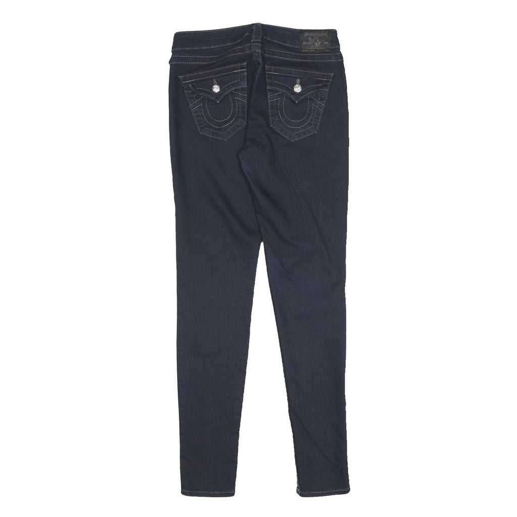 TRUE RELIGION Womens Jeans Blue Slim Skinny Denim Medium W28 L31 Zip Stylish
