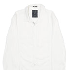 GUESS Mens White Plain Shirt M Casual Button Down Cotton Blend