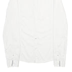 GUESS Mens White Plain Shirt M Casual Button Down Cotton Blend