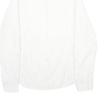 GUESS Mens White Plain Shirt M Casual Button Down Cotton Blend