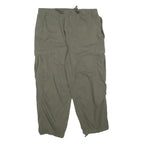 SUPERDRY Womens Cotton Blend Relaxed Cargo Trousers Olive Green W32 L25