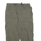SUPERDRY Womens Cotton Blend Relaxed Cargo Trousers Olive Green W32 L25