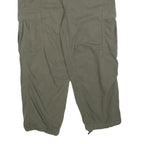 SUPERDRY Womens Cotton Blend Relaxed Cargo Trousers Olive Green W32 L25