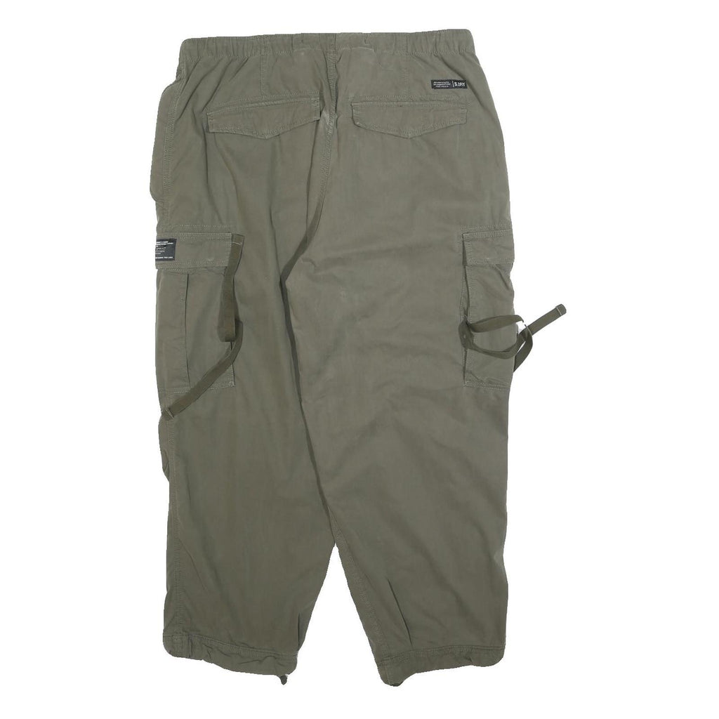 SUPERDRY Womens Cotton Blend Relaxed Cargo Trousers Olive Green W32 L25