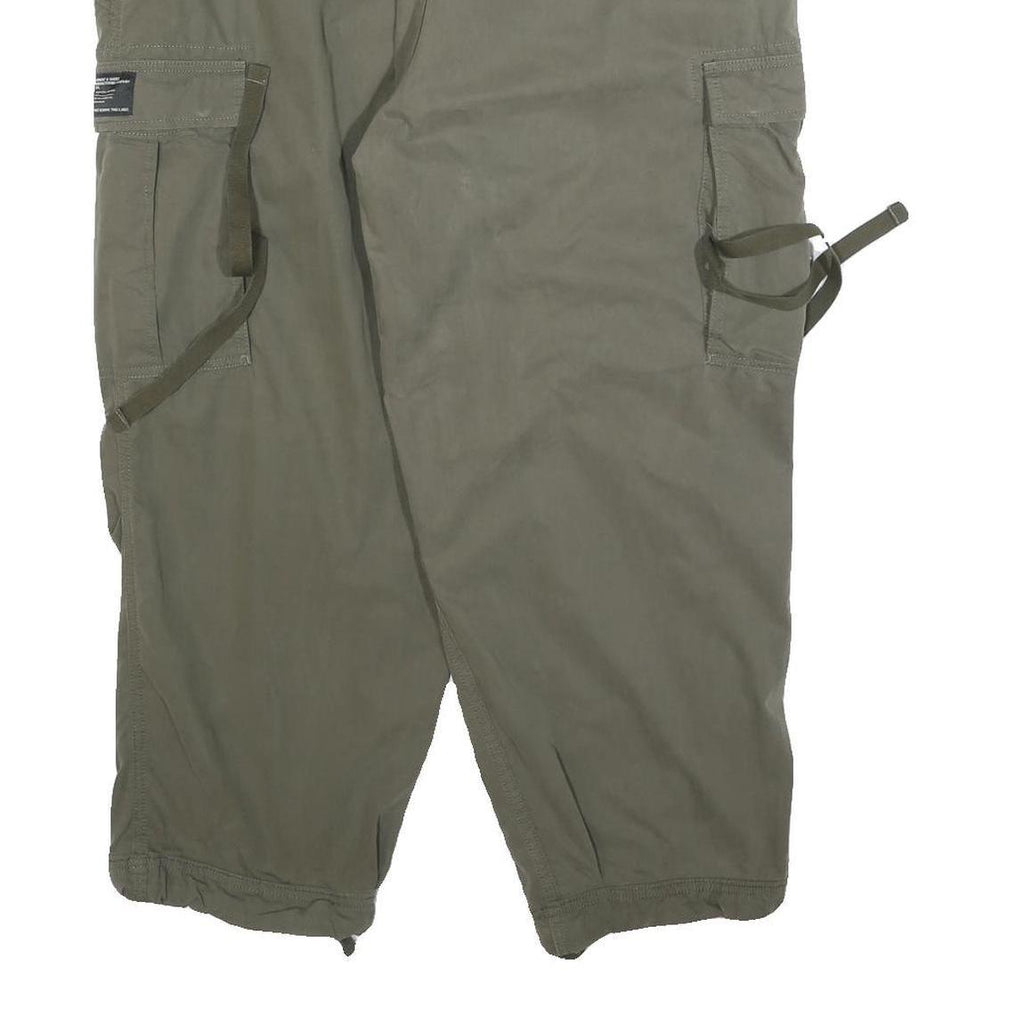 SUPERDRY Womens Cotton Blend Relaxed Cargo Trousers Olive Green W32 L25