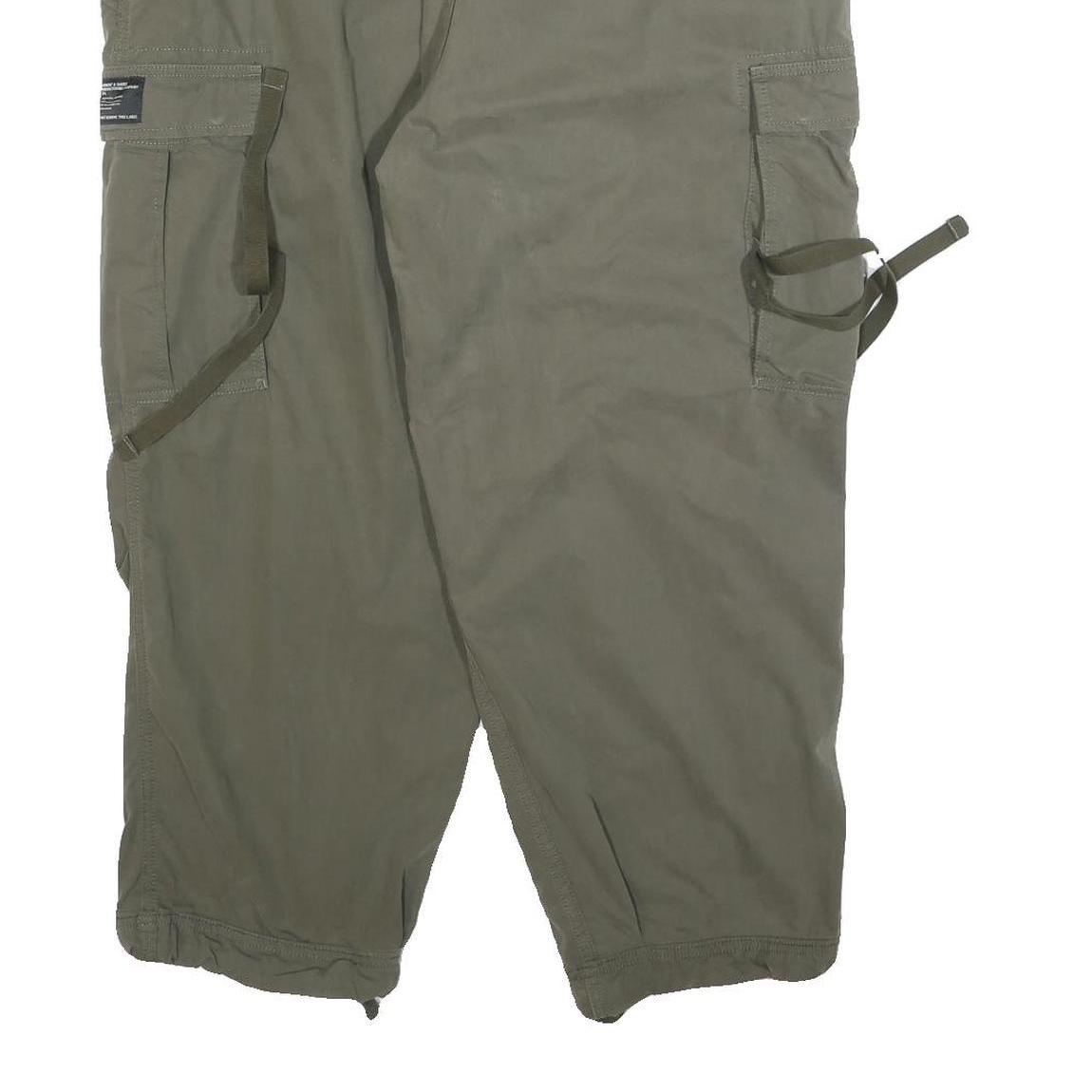 SUPERDRY Womens Cotton Blend Relaxed Cargo Trousers Olive Green W32 L25