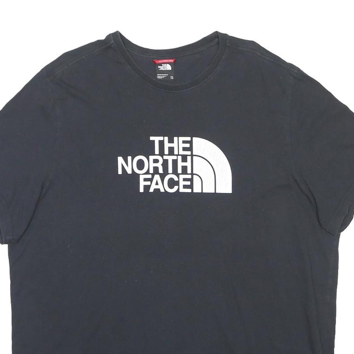 THE NORTH FACE Mens Black Graphic T-Shirt 2XL Short Sleeve Crew Neck Logo Print