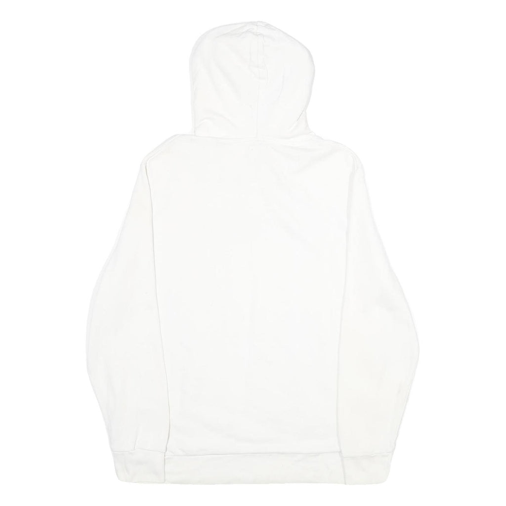 LEVI'S Mens White Pullover Hoodie L Cotton Logo Sweatshirt