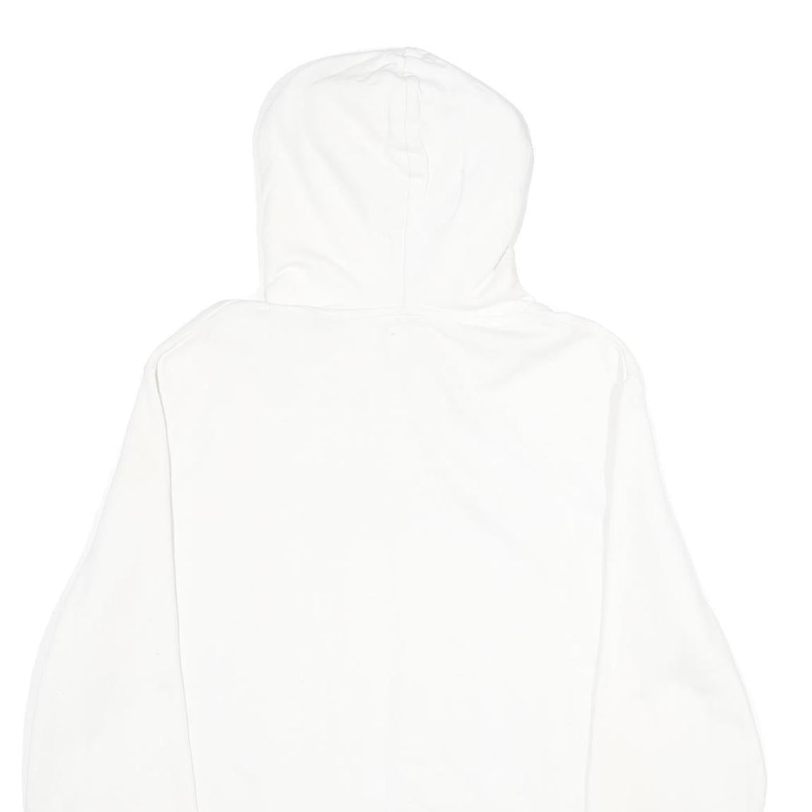 LEVI'S Mens White Pullover Hoodie L Cotton Logo Sweatshirt