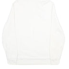 LEVI'S Mens White Pullover Hoodie L Cotton Logo Sweatshirt