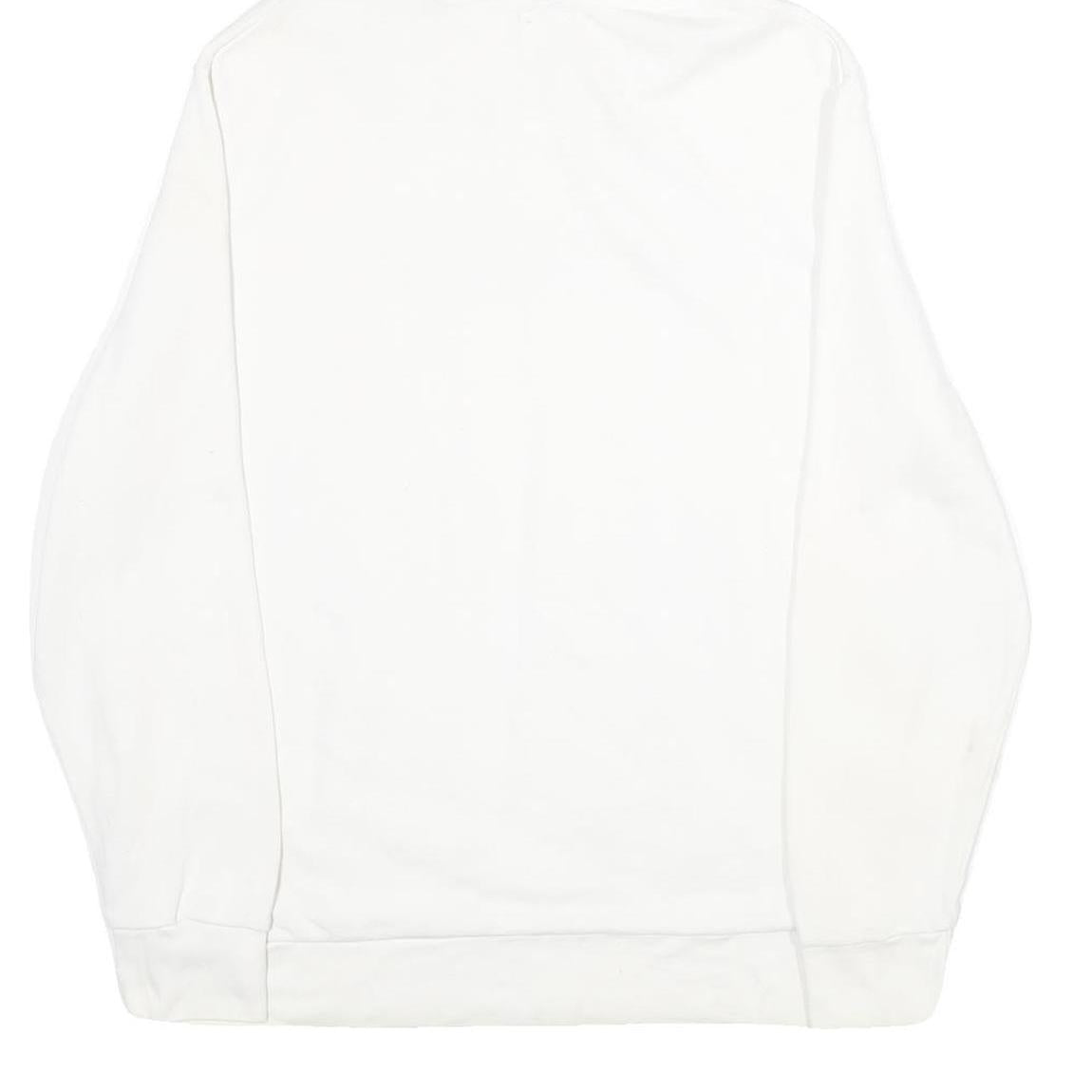 LEVI'S Mens White Pullover Hoodie L Cotton Logo Sweatshirt