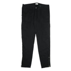 YOURTURN Mens Black Cotton Regular Cargo Trousers W34 L32 Zip Closure