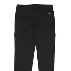 YOURTURN Mens Black Cotton Regular Cargo Trousers W34 L32 Zip Closure