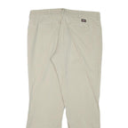 DICKIES Mens Cotton Blend Beige Regular Straight Trousers W34 L30 Workwear