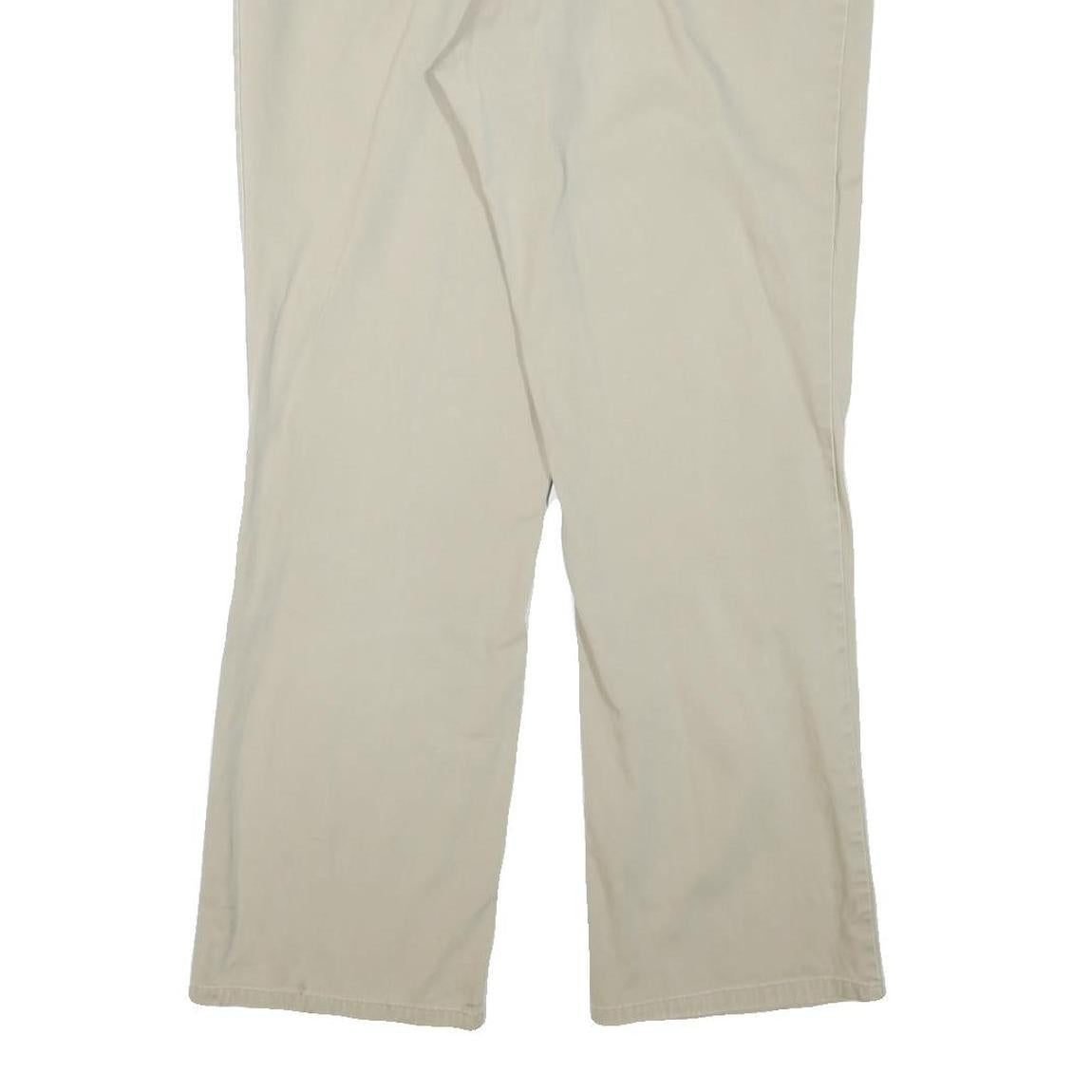 DICKIES Mens Cotton Blend Beige Regular Straight Trousers W34 L30 Workwear