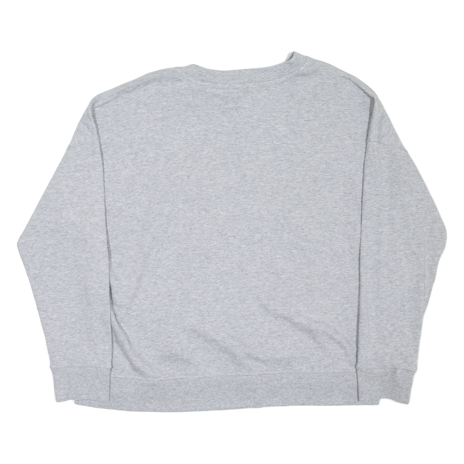 CALVIN KLEIN Womens Sweatshirt Grey V-Neck L