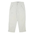 COLUMBIA Womens Cotton Blend White Relaxed Capri Trousers W28 L24 Casual Outdoor