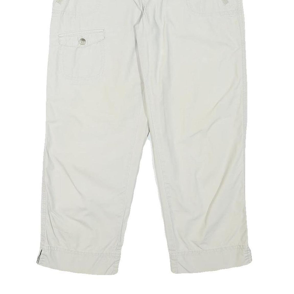 COLUMBIA Womens Cotton Blend White Relaxed Capri Trousers W28 L24 Casual Outdoor