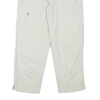 COLUMBIA Womens Cotton Blend White Relaxed Capri Trousers W28 L24 Casual Outdoor