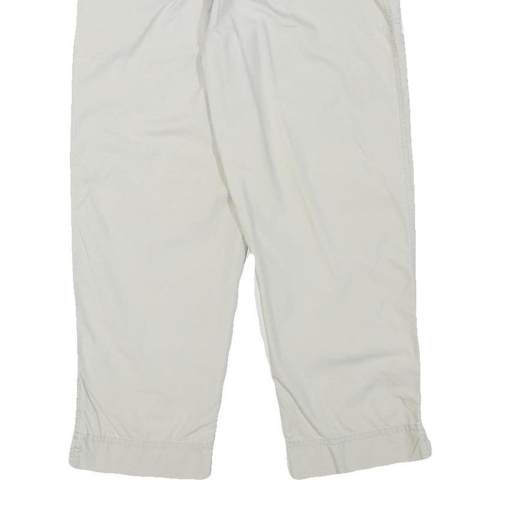 COLUMBIA Womens Cotton Blend White Relaxed Capri Trousers W28 L24 Casual Outdoor
