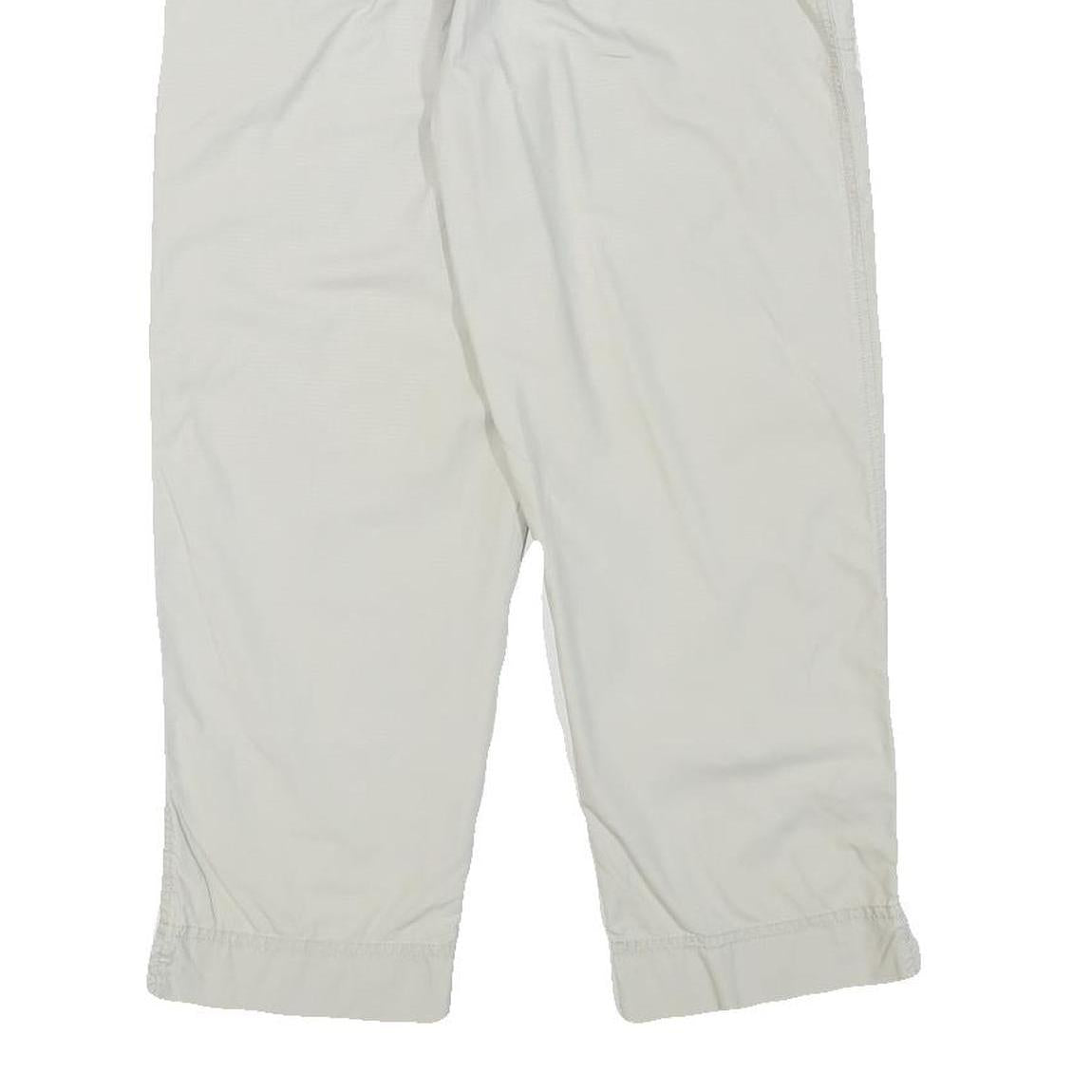 COLUMBIA Womens Cotton Blend White Relaxed Capri Trousers W28 L24 Casual Outdoor