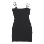 RINA SCIMENTO Womens Black Bodycon Woven Mini Dress S Sweetheart Neckline