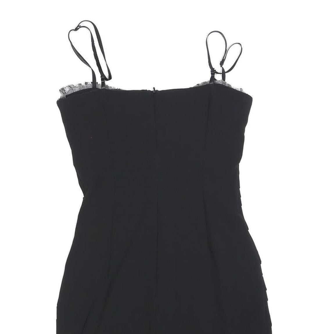 RINA SCIMENTO Womens Black Bodycon Woven Mini Dress S Sweetheart Neckline