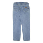 CARHARTT Womens Regular Blue Denim Light Wash Jeans W36 L32 Classic Fit Zip