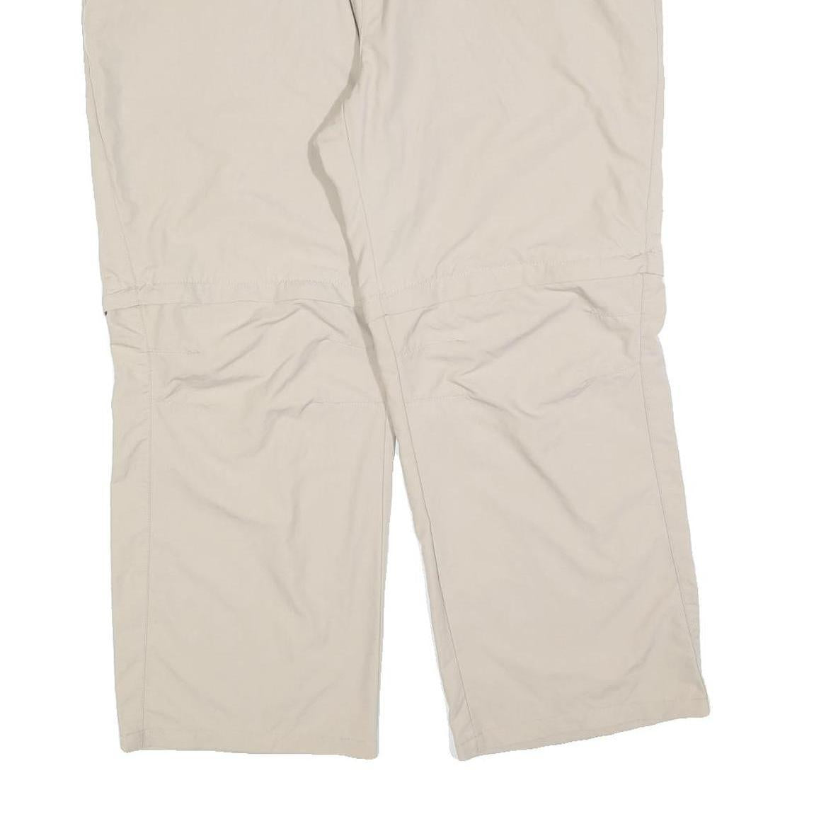 TREVOLUTION Womens Beige Regular Fit Straight Leg Trousers W36 L26 Polyester