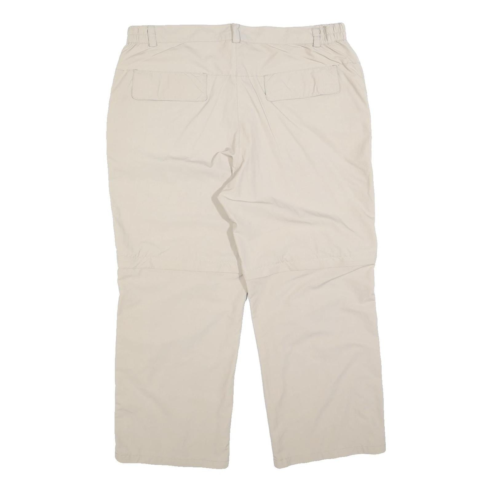 TREVOLUTION Womens Beige Regular Fit Straight Leg Trousers W36 L26 Polyester