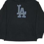 FANATICS Mens Black Cotton Blend Pullover Hoodie L LA Logo Casual Wear