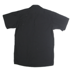 DICKIES Mens Black Work Shirt M Short Sleeve Button Cotton Blend Casual