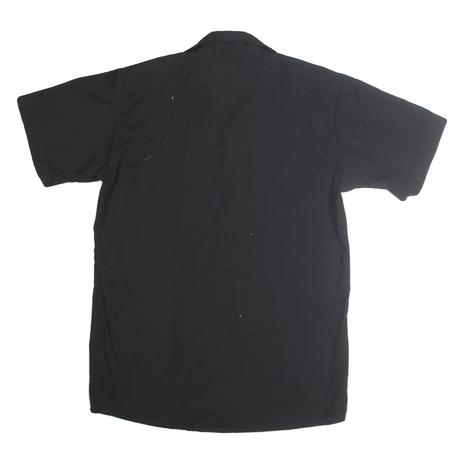 DICKIES Mens Black Work Shirt M Short Sleeve Button Cotton Blend Casual