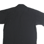 DICKIES Mens Black Work Shirt M Short Sleeve Button Cotton Blend Casual