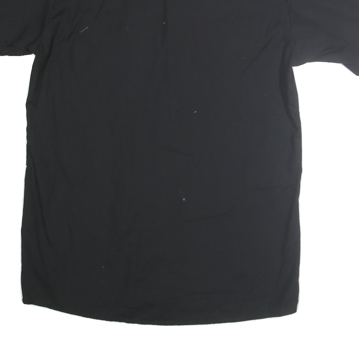 DICKIES Mens Black Work Shirt M Short Sleeve Button Cotton Blend Casual