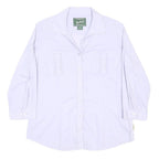 WOOLRICH Womens White Cotton Shirt M Button Long Sleeve Casual