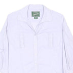WOOLRICH Womens White Cotton Shirt M Button Long Sleeve Casual