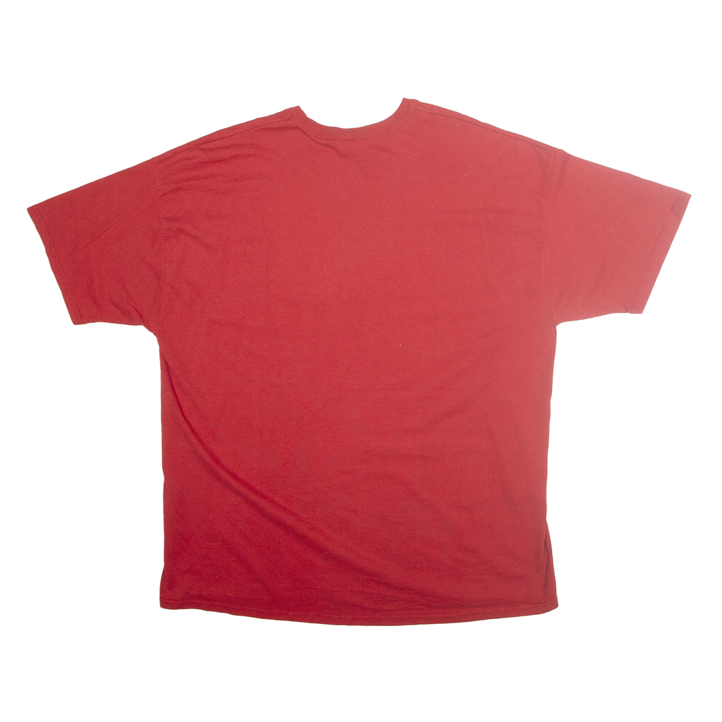 RUSSELL ATHLETIC Mens Red Elyria Volleyball Graphic T-Shirt 2XL Short Sleeve
