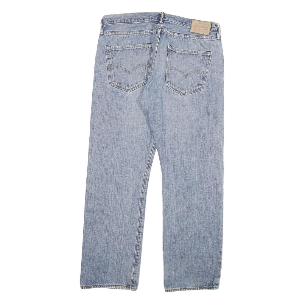 LEVI'S 501 Mens Jeans Blue Regular Straight Denim Medium W36 L30 Classic Cotton