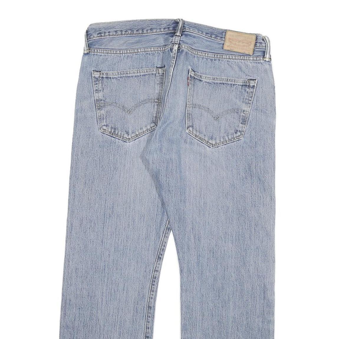 LEVI'S 501 Mens Jeans Blue Regular Straight Denim Medium W36 L30 Classic Cotton