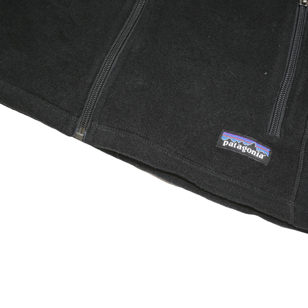 PATAGONIA Womens Black Fleece Vest L Polyester Blend Zip Up Casual Lightweight