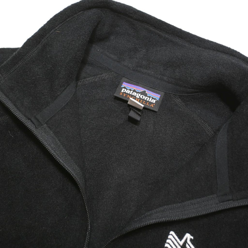 PATAGONIA Womens Black Fleece Vest L Polyester Blend Zip Up Casual Lightweight