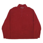 STARTER Mens Red Plain Pullover Jumper Crew Neck Basic Knit 2XL