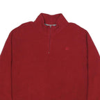 STARTER Mens Red Plain Pullover Jumper Crew Neck Basic Knit 2XL