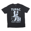 2PAC Mens Black XL Graphic T-Shirt Short Sleeve Crew Neck Trust Nobody Design