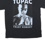 2PAC Mens Black XL Graphic T-Shirt Short Sleeve Crew Neck Trust Nobody Design